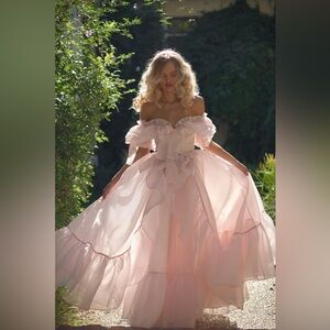 Selkie Carriage Gown Confection NWT Blush Pink Maxi Dress Romantic Wedding